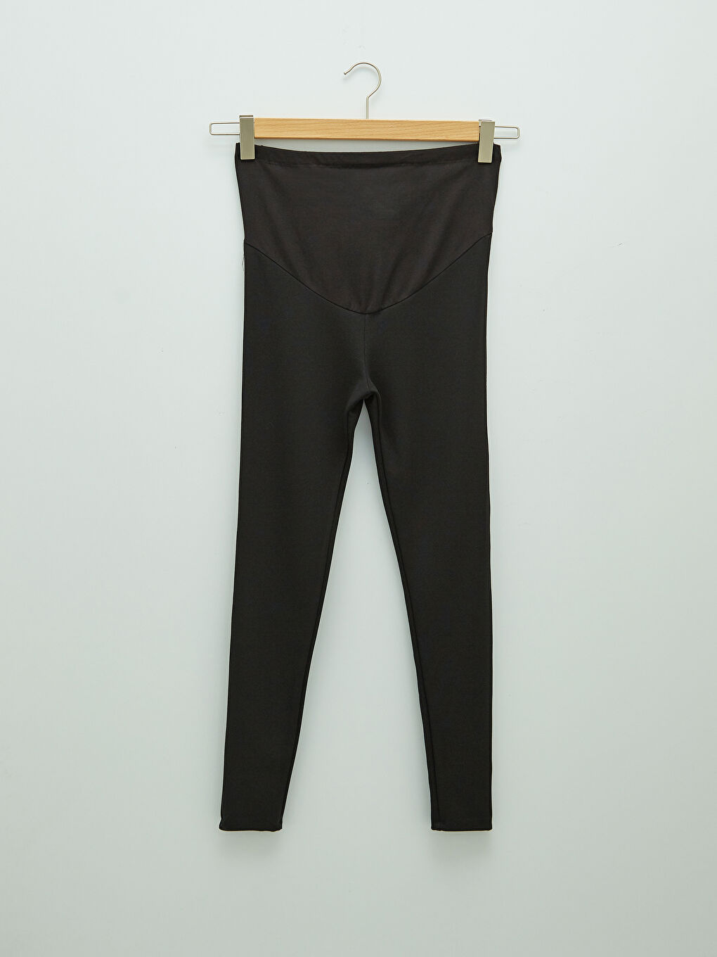 Belly Panel Plain Maternity Leggings-5
