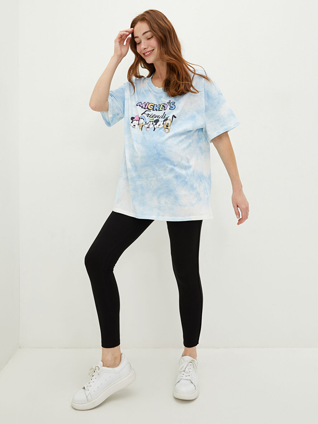 Belly Panel Plain Maternity Leggings-4