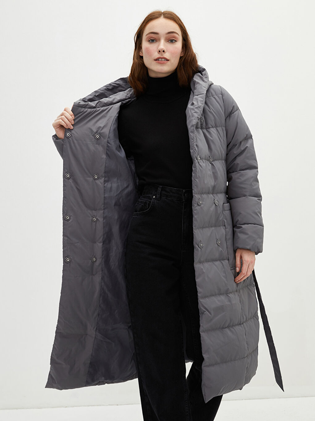 Žena ANTRASIT Puffer jakna/napuhana deblja jakna-2