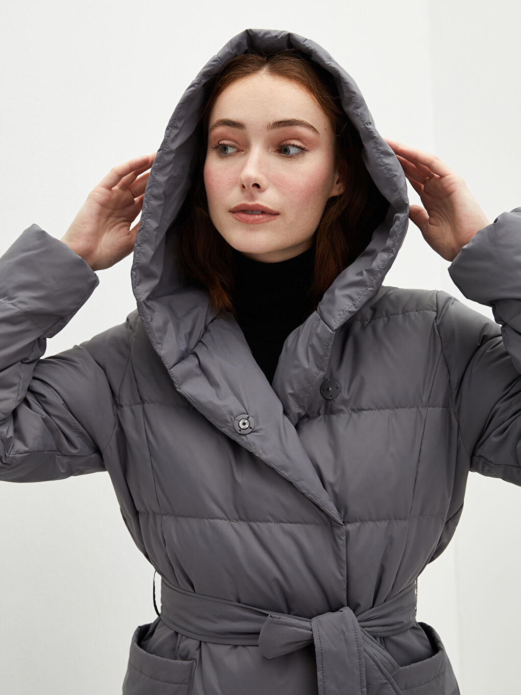 Žena ANTRASIT Puffer jakna/napuhana deblja jakna-4