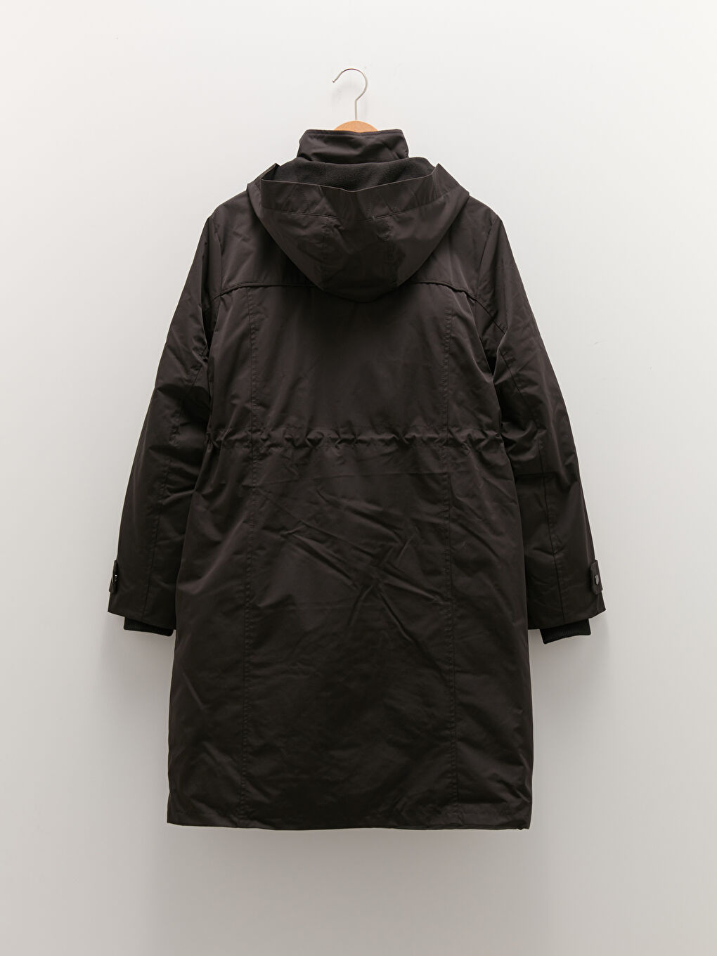 Парка с капюшоном, стандартным кроем, длинным рукавом и деталями кармана для женщин-6