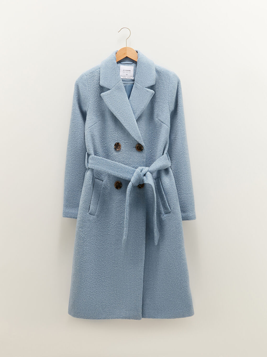 Shirt Neck Regular Waist Belted Long Sleeve Women's Cachet Coat-5
