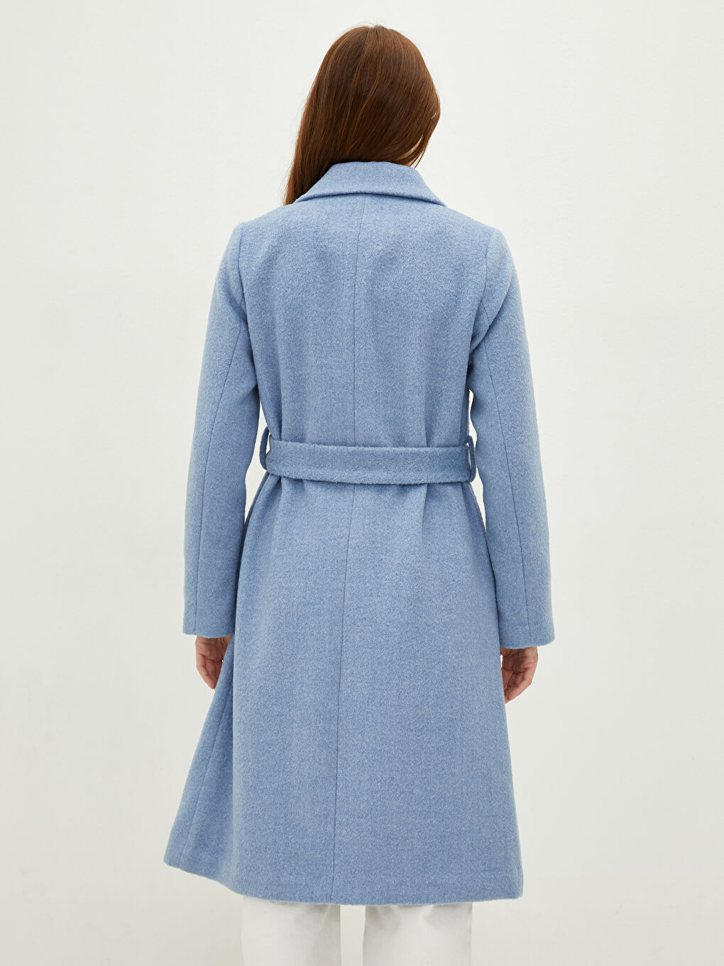 Shirt Neck Regular Waist Belted Long Sleeve Women's Cachet Coat-4