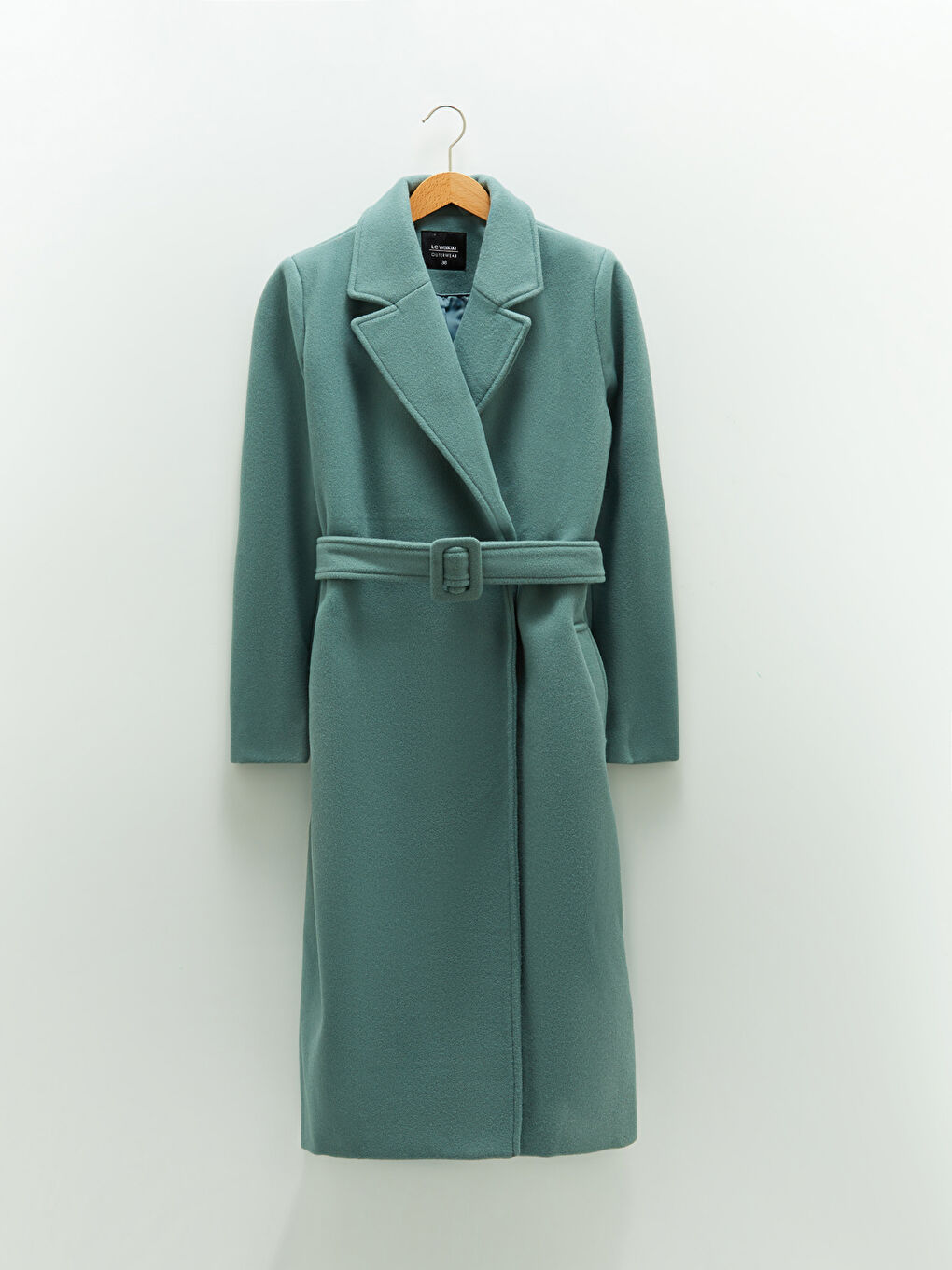 әйелдерге арналған қалтасы бар ұзын жеңді кәчет пальто-5