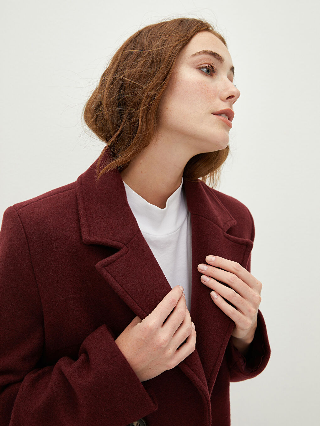 Пальто Женское Cachet С Карманами, Отложным Воротником И Длинными Рукавами-3