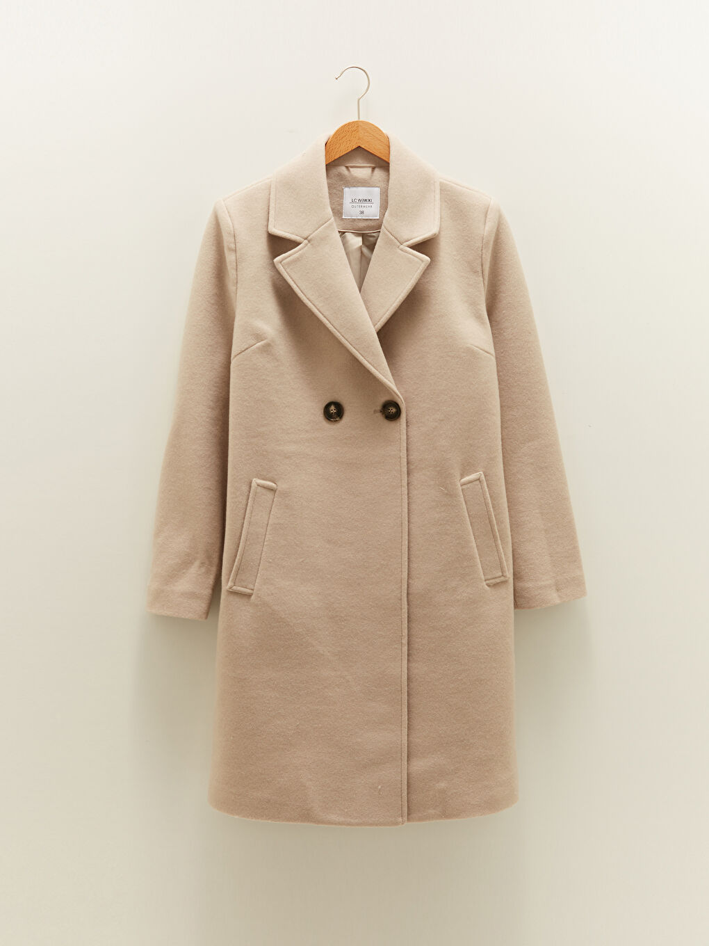 Jacket Collar Regular Pocket Detailed Long Sleeve Women's Cachet Coat -W10840Z8-R82