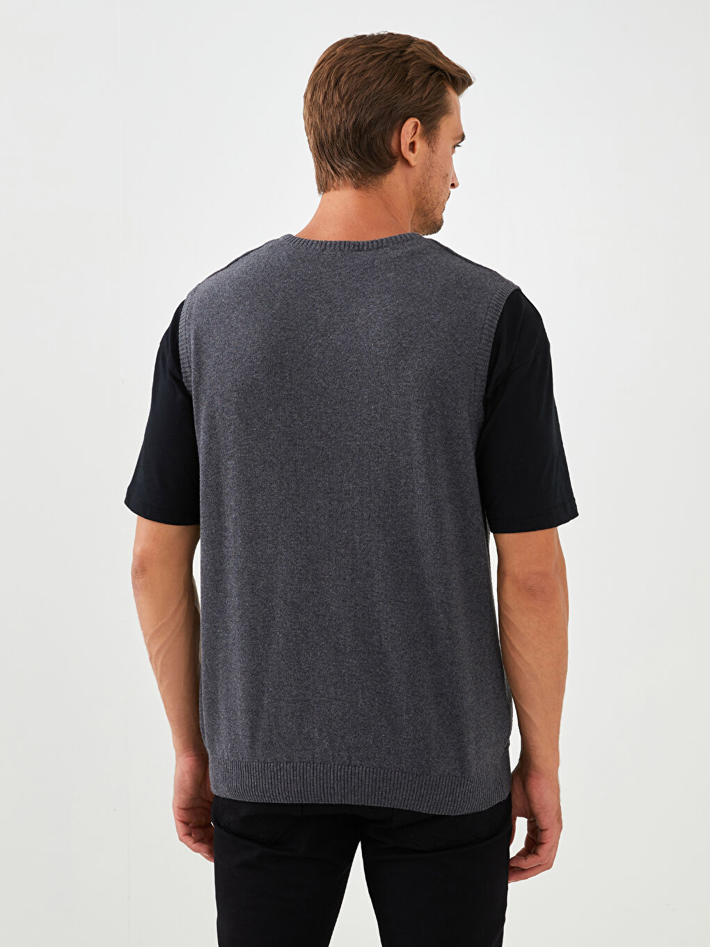 Ανδρικό Πλεκτό Γιλέκο Λαιμόκοψη V Αμάνικο-3