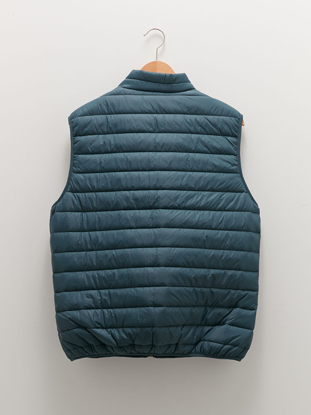 Petrol Slim Fit Dik Yaka İnce Erkek Yelek-6