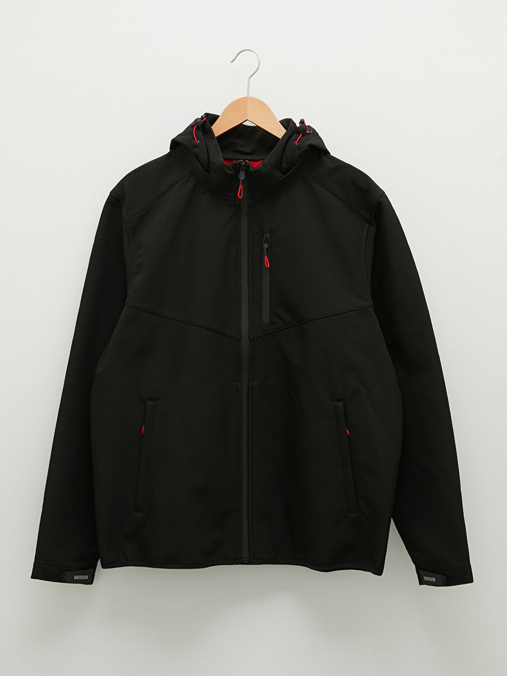 Palton Subțire Bărbătesc cu Glugă și Croială Largă-6