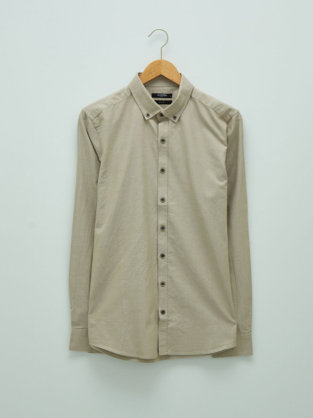 LCWAIKIKI Basic Slim Fit Long Sleeve Oxford Men's Shirt -W10880Z8-CR8