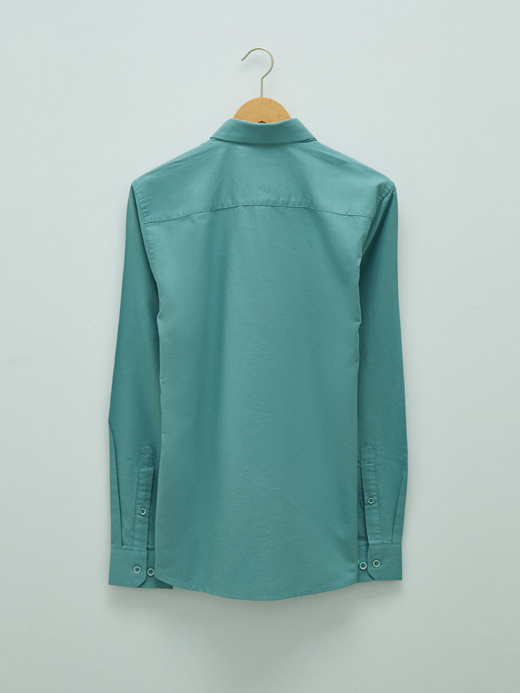 Slim Fit Long Sleeve Oxford Men's Shirt-5