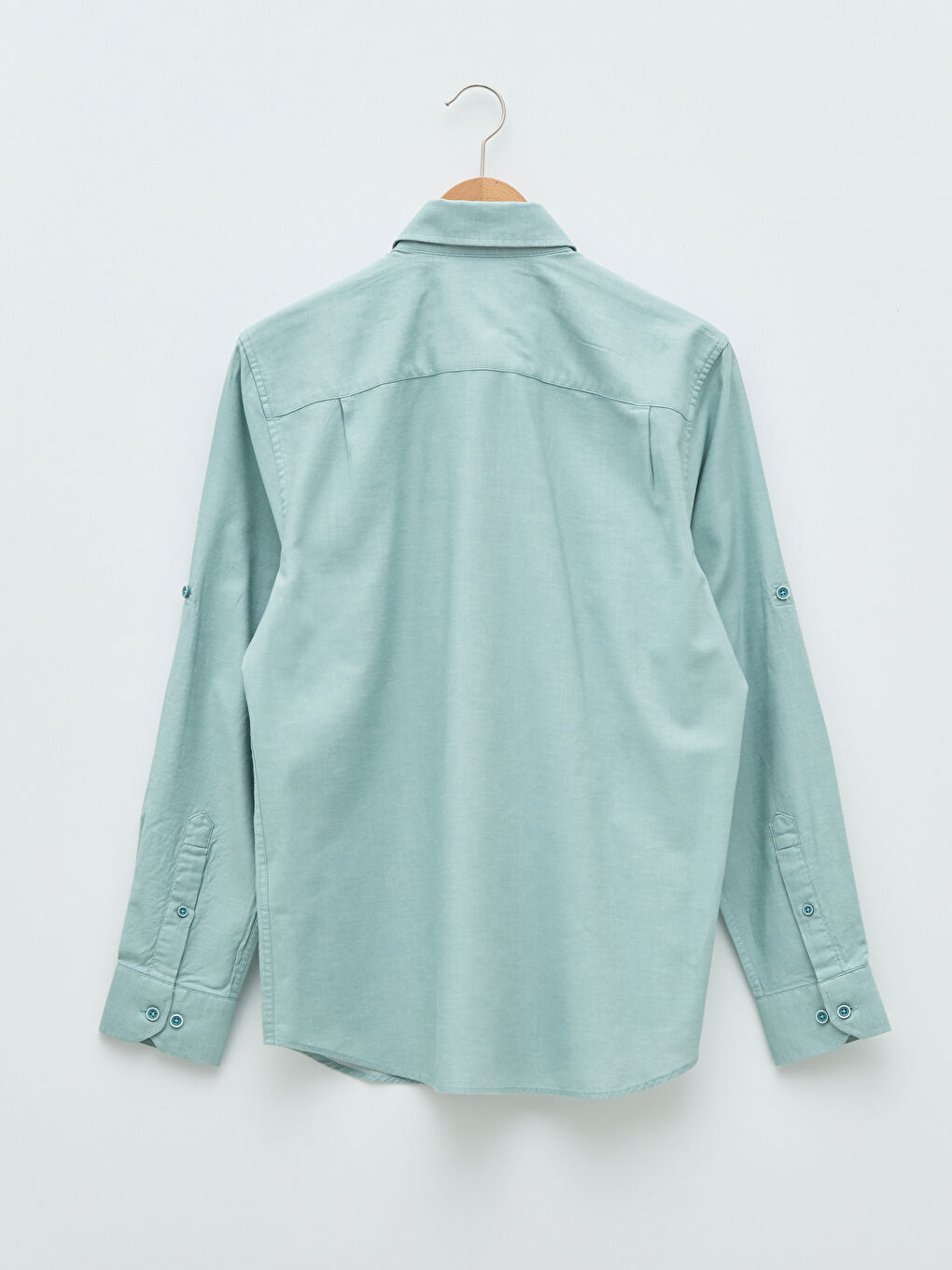 Chemise pour Hommes à Manches Longues en Gabardine Coupe Régulière-6