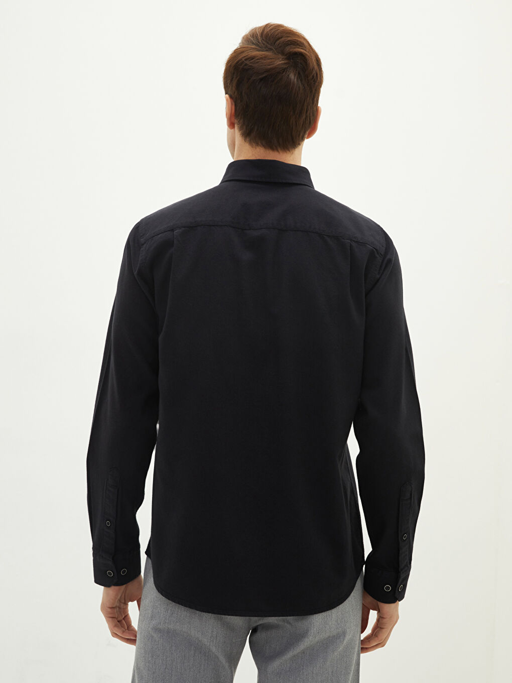 LCWAIKIKI Basic Regular Fit Long Sleeve Gabardine Men's Shirt -W10891Z8-CVL