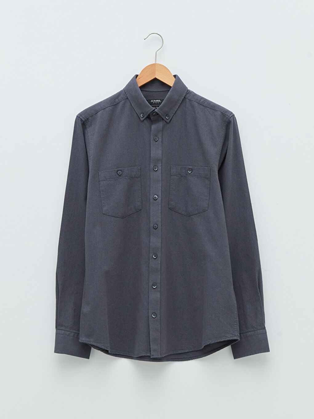 Regular Fit Long Sleeve Gabardine Men's Shirt-5