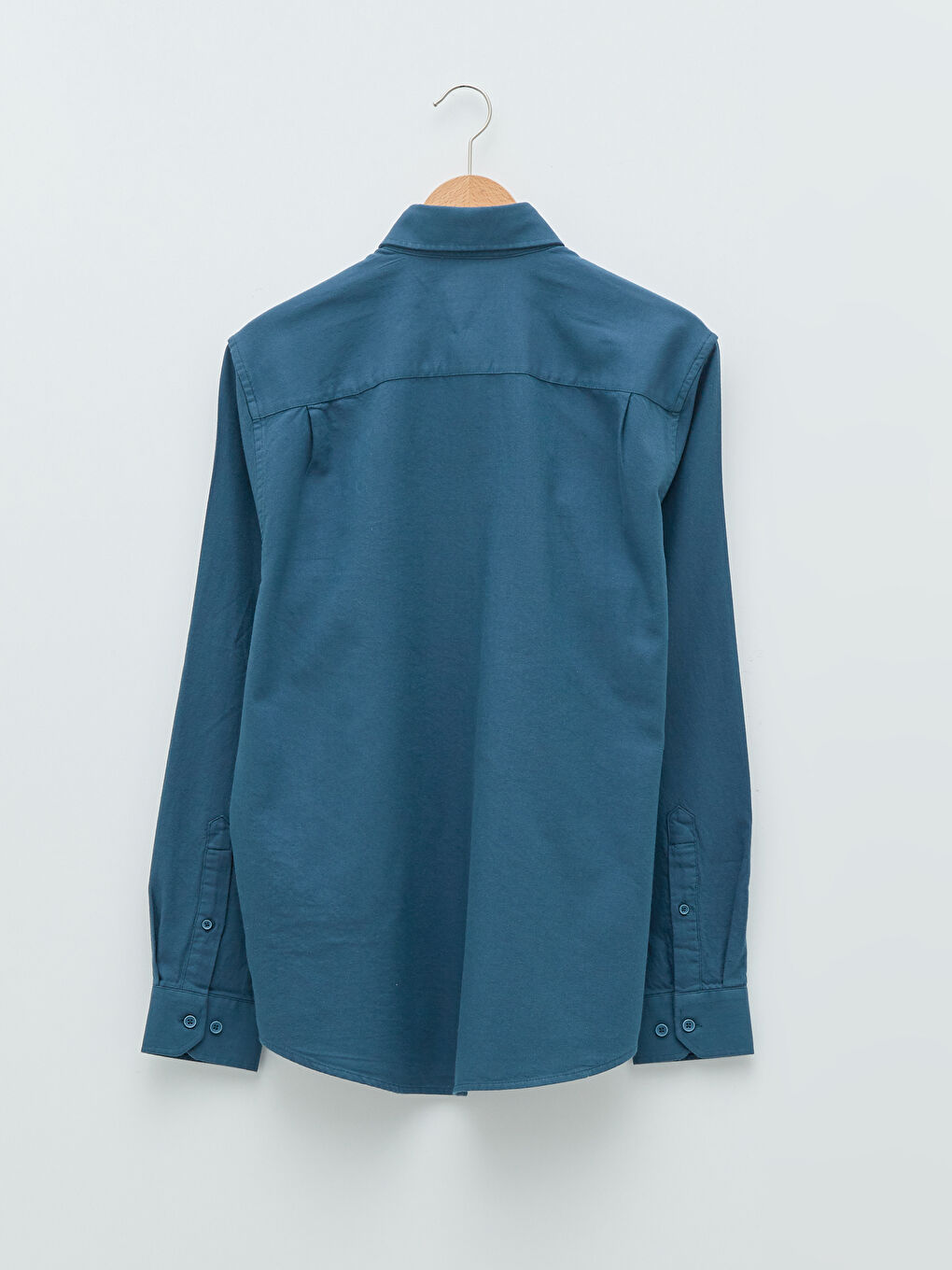 LCWAIKIKI Basic Regular Fit Long Sleeve Gabardine Men's Shirt -W10891Z8-HFG