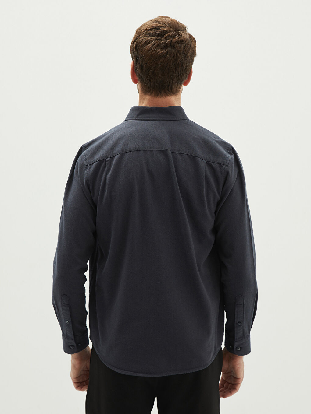 Regular Fit Long Sleeve Gabardine Men's Shirt-4