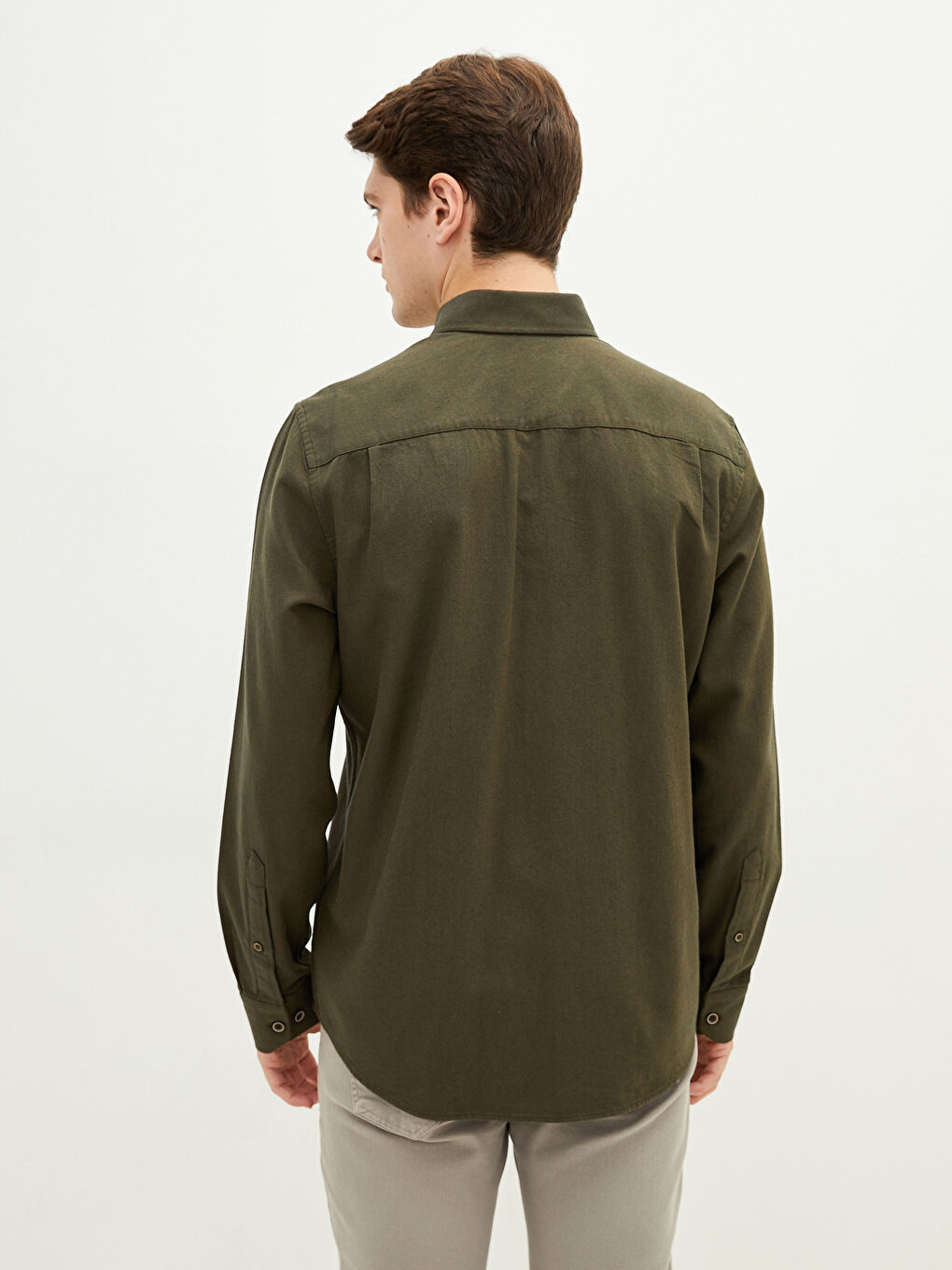 LCWAIKIKI Basic Chemise pour Hommes à Manches Longues en Gabardine Coupe Régulière -W10891Z8-KGJ