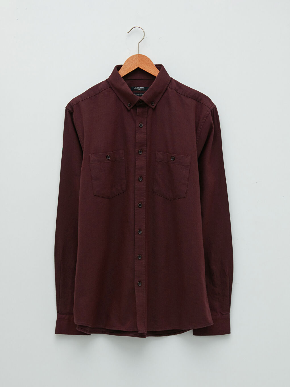 LCWAIKIKI Basic Regular Fit Long Sleeve Gabardine Men's Shirt -W10891Z8-CUX
