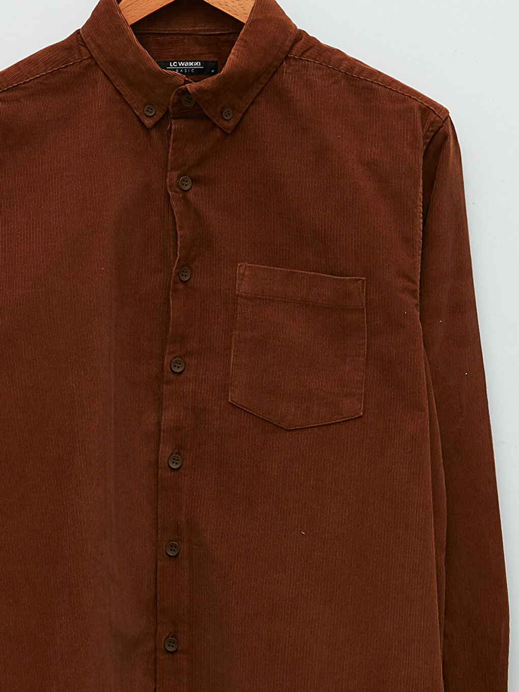 Regular Fit Long Sleeve Velvet Men's Shirt-7