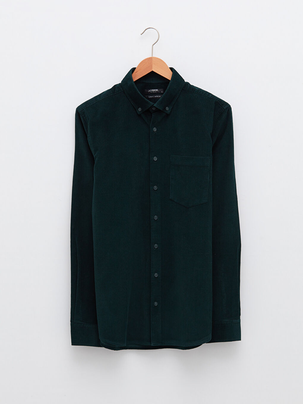 Regular Fit Long Sleeve Velvet Men's Shirt-5