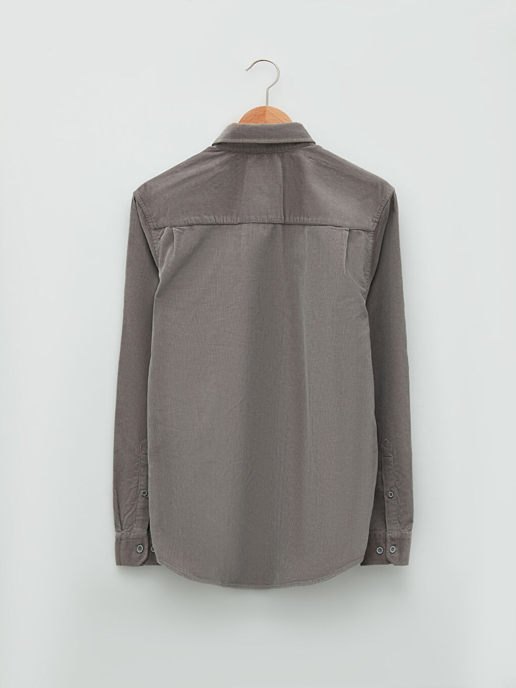 LCWAIKIKI Basic Regular Fit Long Sleeve Velvet Men's Shirt -W10893Z8-JVC