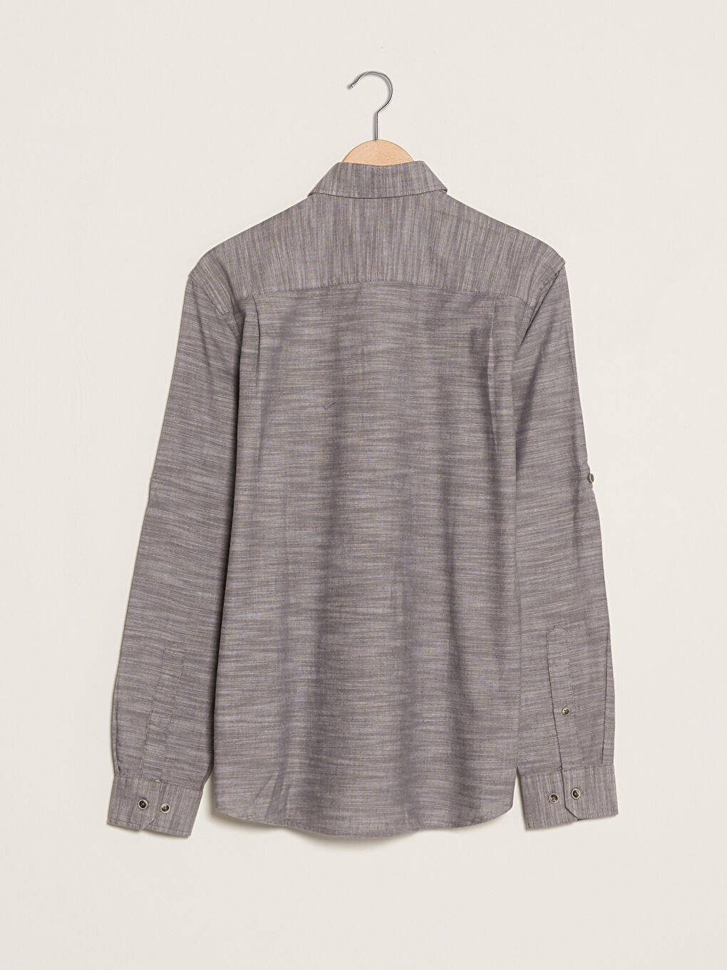 LCWAIKIKI Basic Regular Fit Long Sleeve Patterned Poplin Men's Shirt -W10894Z8-CWN
