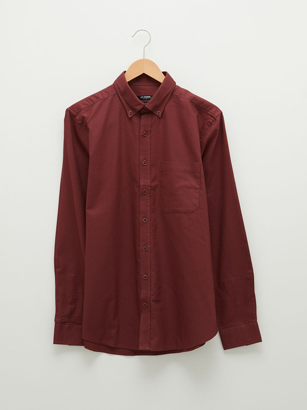 LCWAIKIKI Basic Regular Fit Long Sleeve Oxford Men's Shirt -W10896Z8-HER