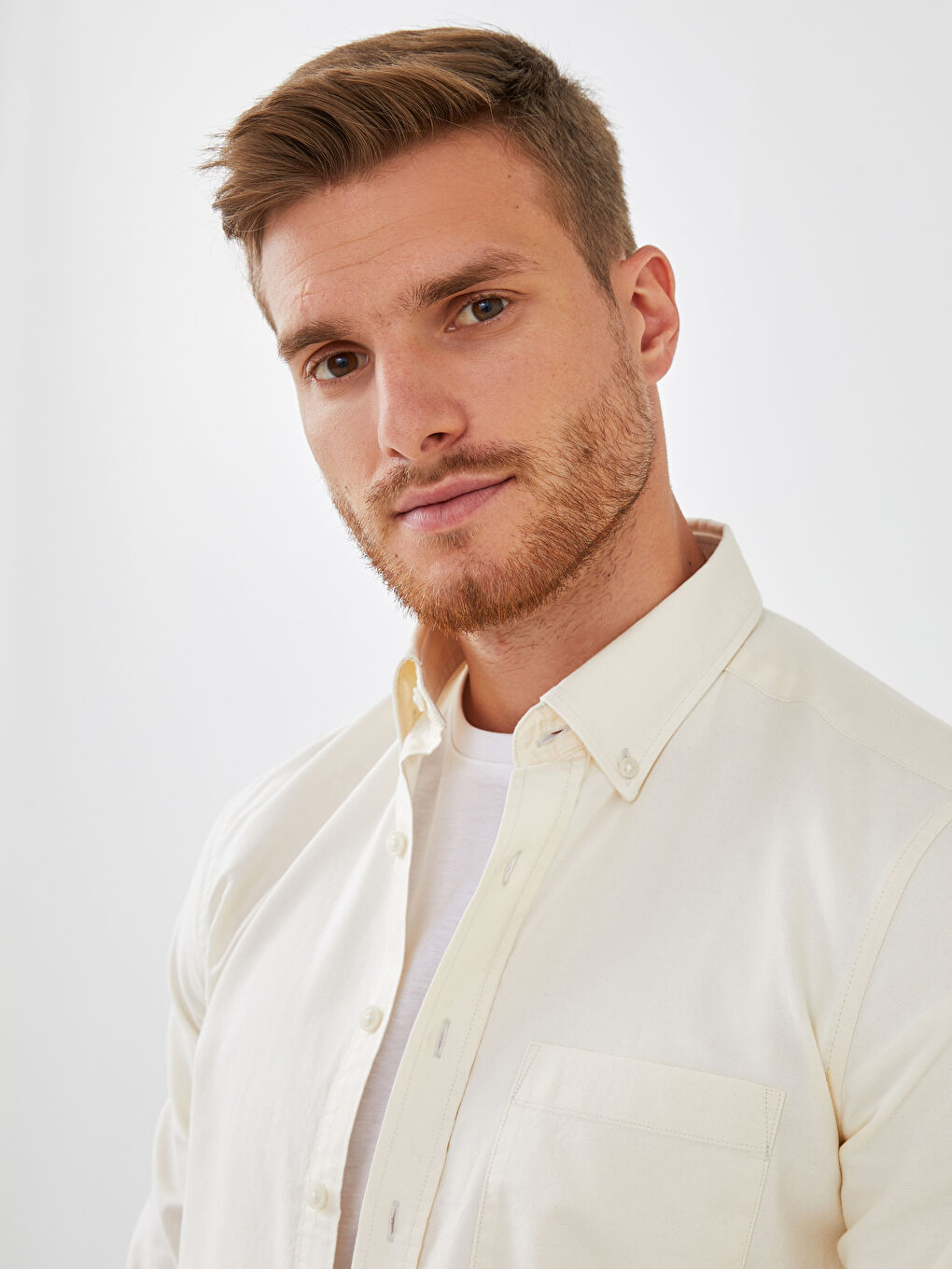 LCWAIKIKI Basic Regular Fit Long Sleeve Oxford Men's Shirt -W10896Z8-RQH