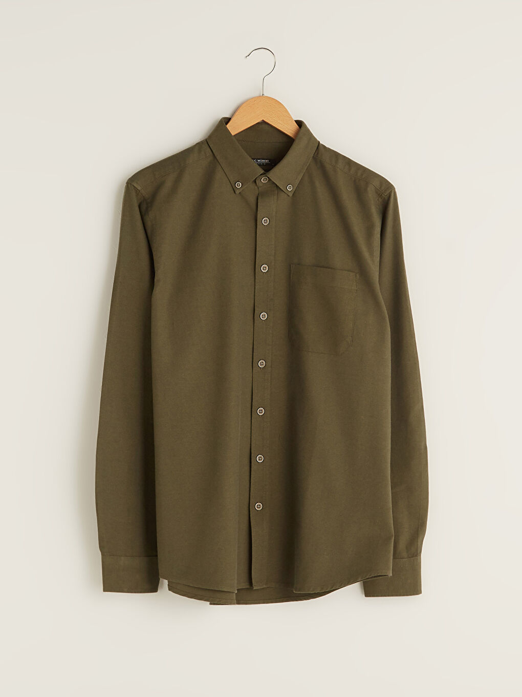 Chemise Oxford à Manches Longues pour Hommes Coupe Régulière-5