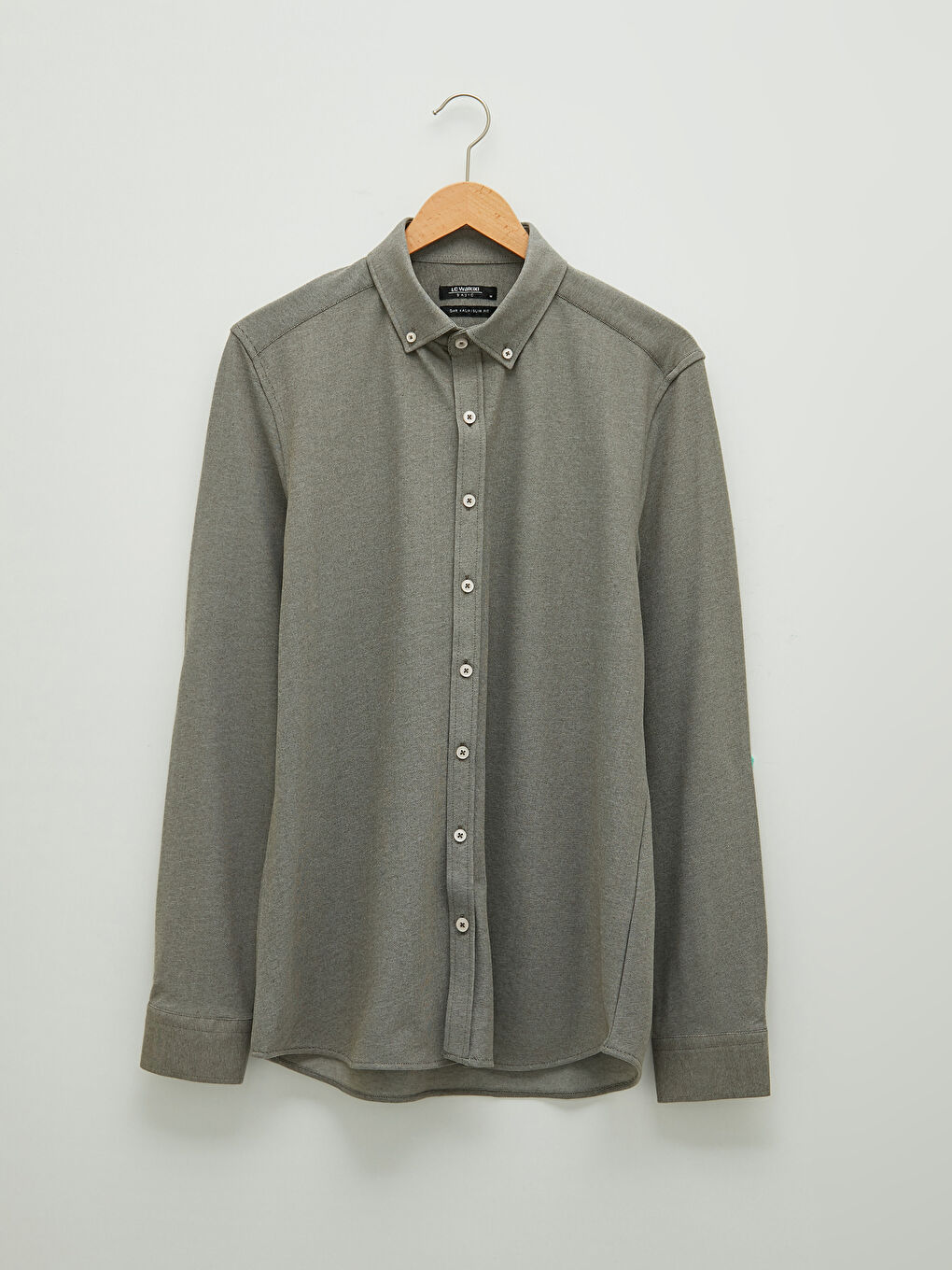 LCWAIKIKI Basic Slim Fit Long Sleeve Knitted Men's Shirt -W10910Z8-RNU