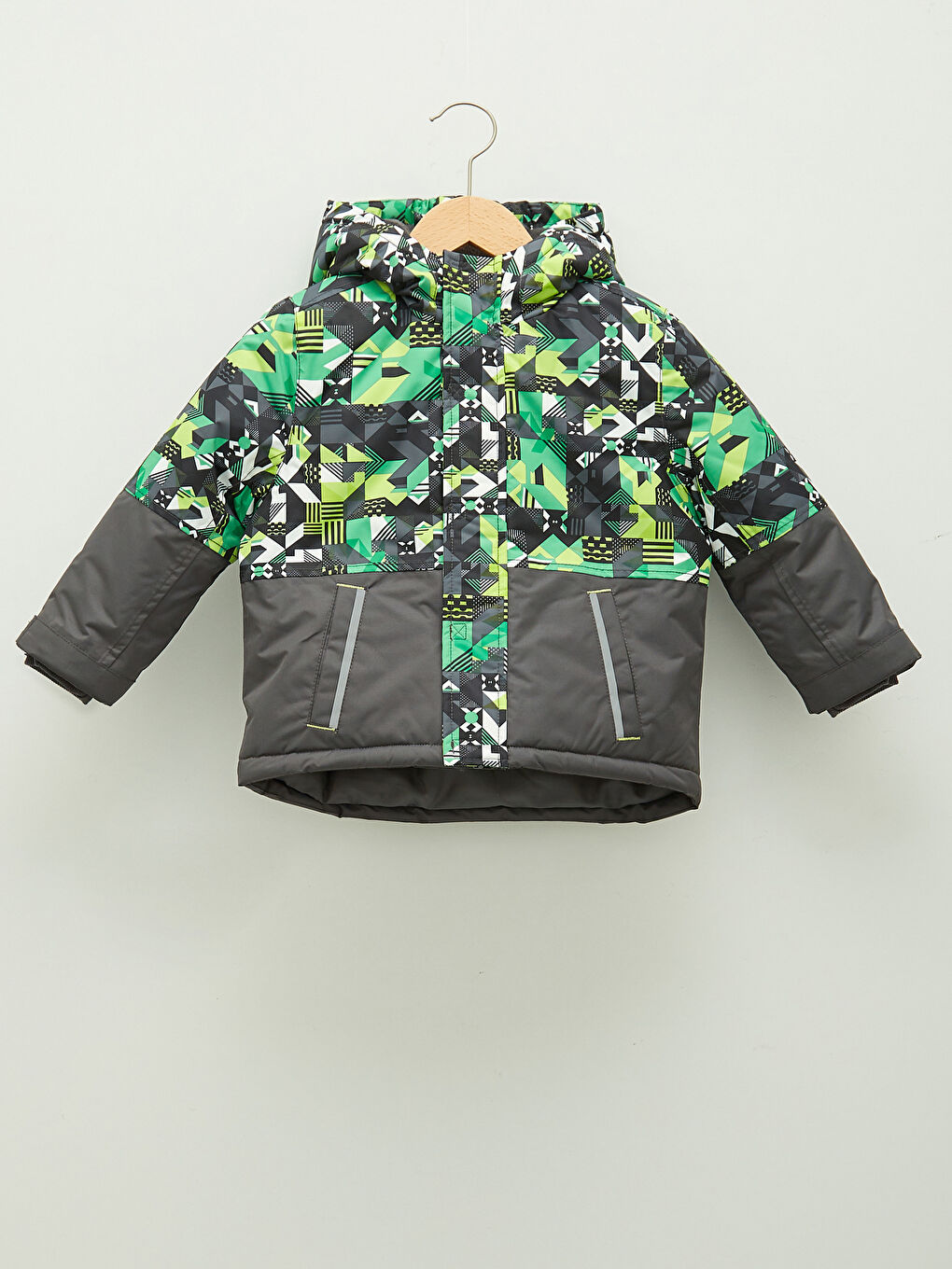 Manteau Imprimé À Capuche Manches Longues Pour Garçon Bébé