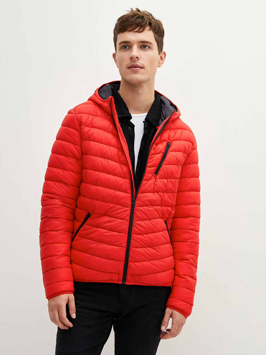 Стандартное Тонкое Мужское Пальто С Капюшоном-1