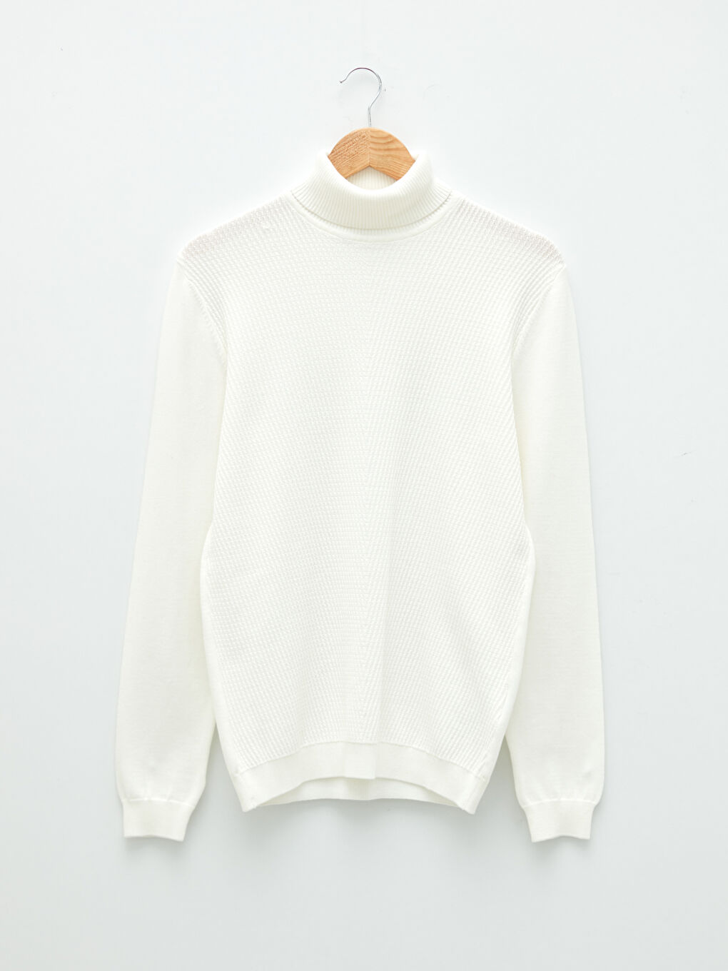 Turtleneck Long Sleeve Thin Men's Tricot Sweater-5