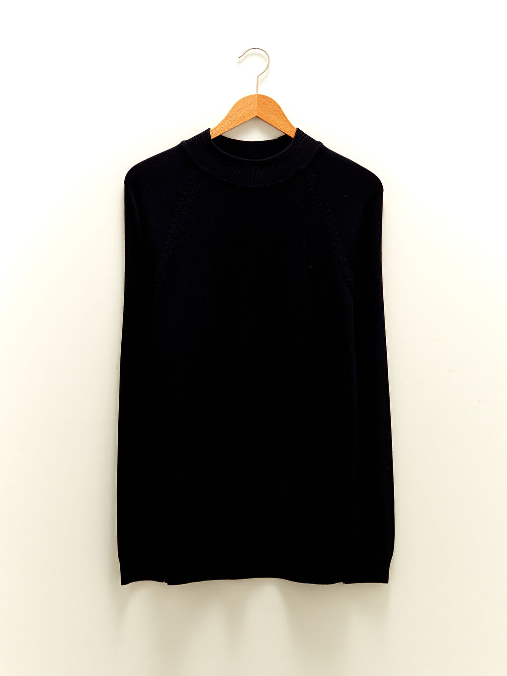 Lacivert Yarım Balıkçı Yaka Uzun Kollu Erkek Triko Kazak-6