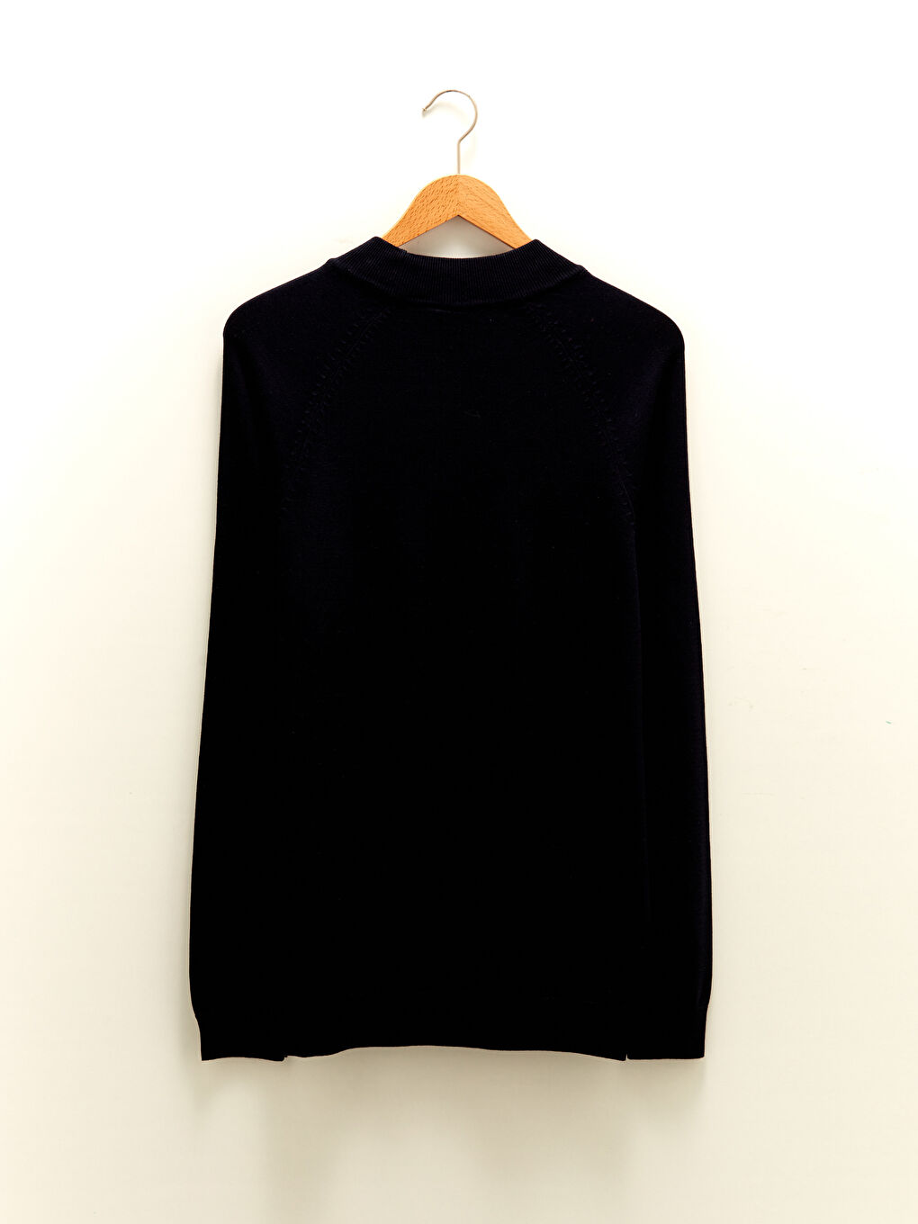 Lacivert Yarım Balıkçı Yaka Uzun Kollu Erkek Triko Kazak-7