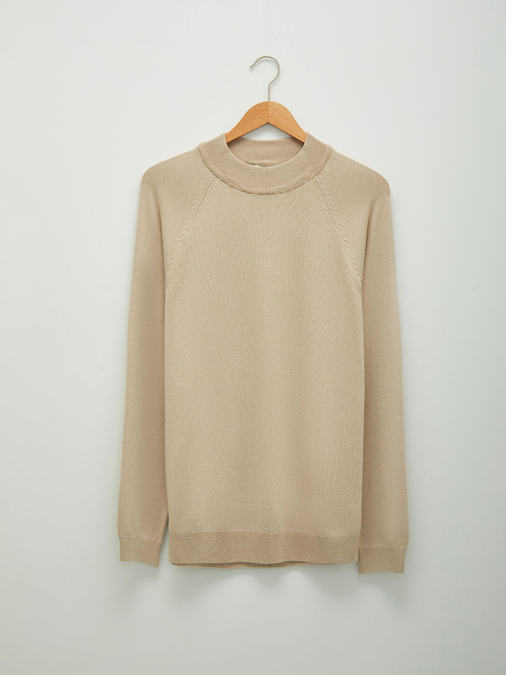 سترة تريكو كم طويل بياقة هاي نيك للرجال-6