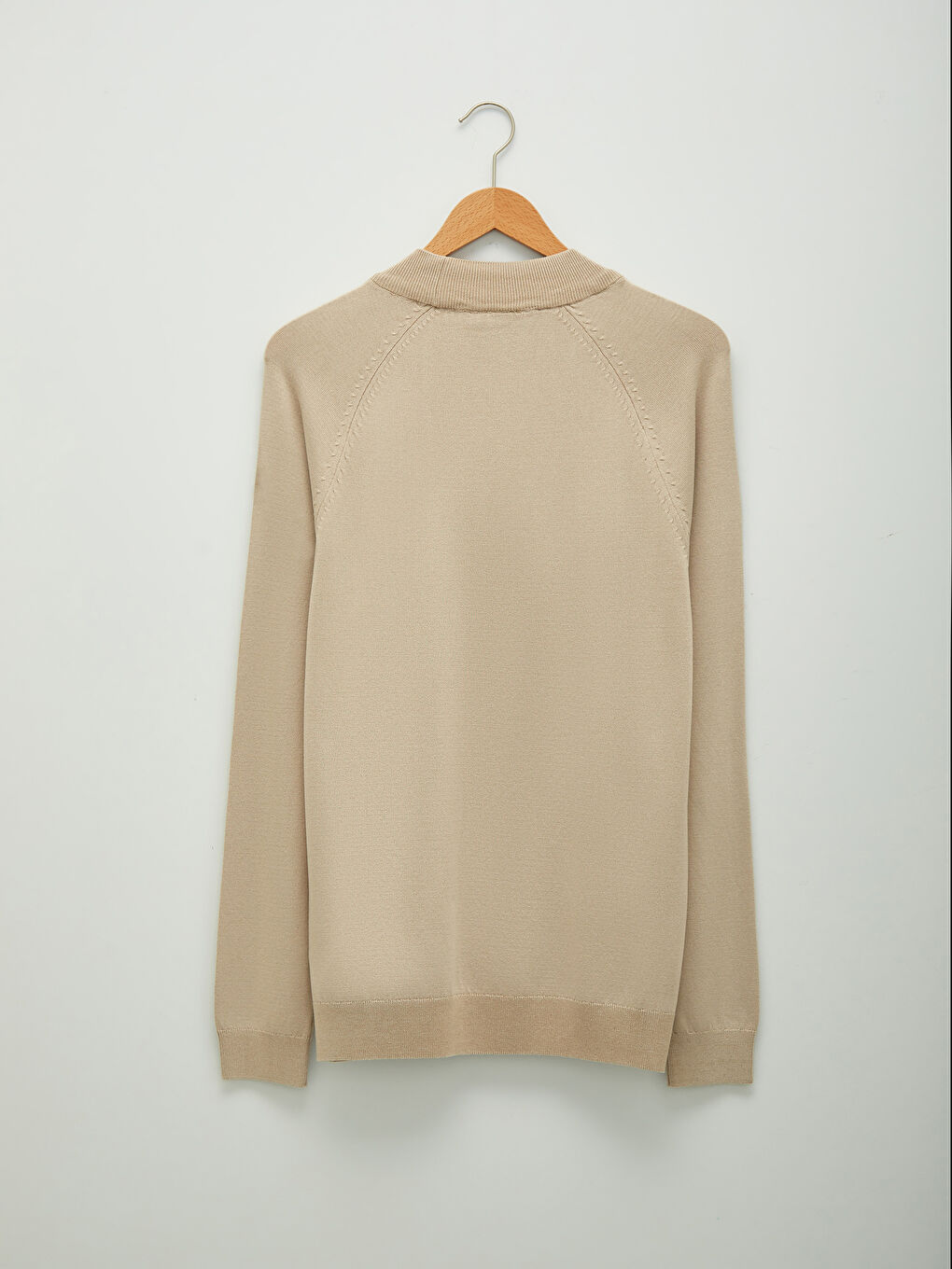 سترة تريكو كم طويل بياقة هاي نيك للرجال-5