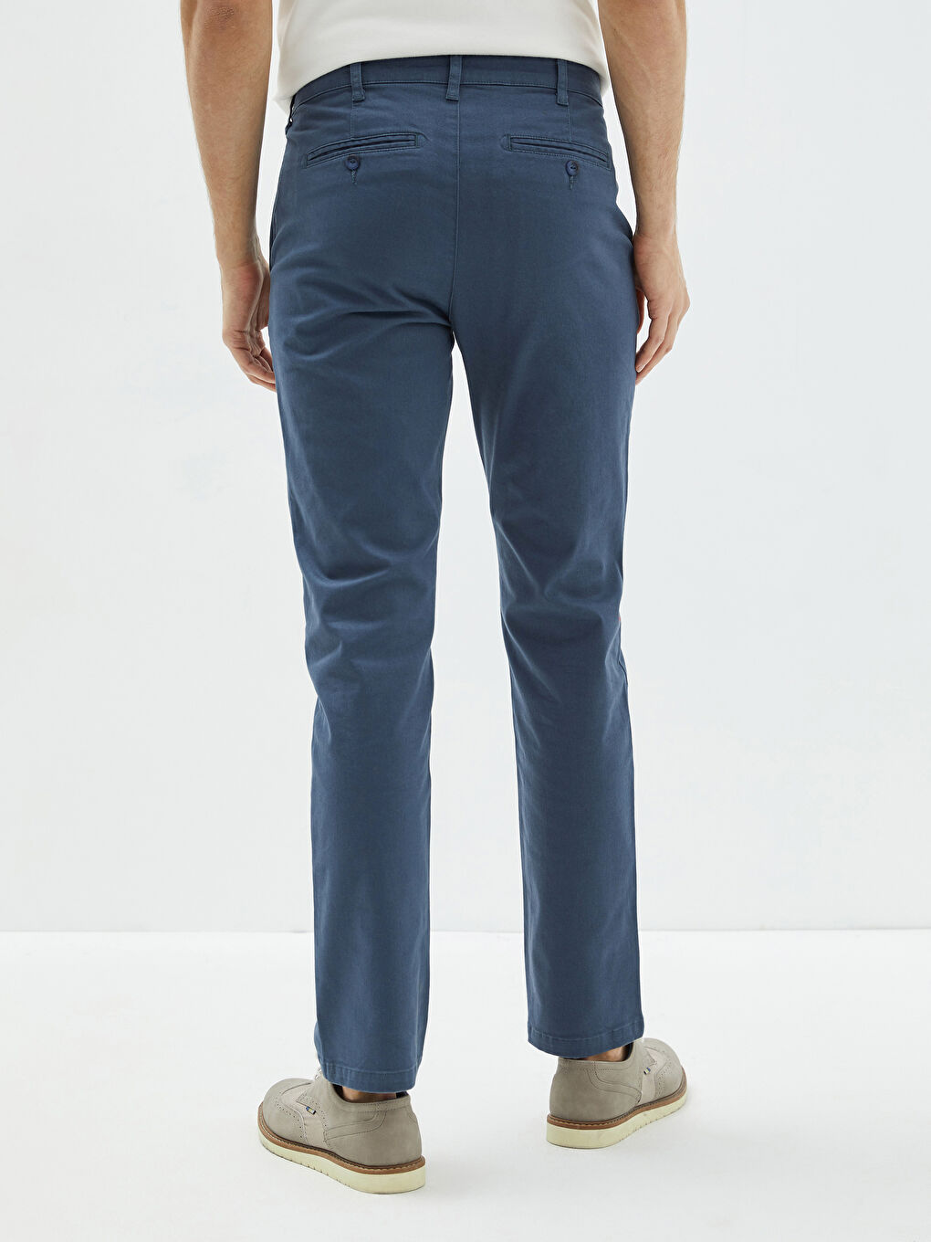 LCWAIKIKI Classic İndigo Normal Kalıp Gabardin Erkek Chino Pantolon - 4