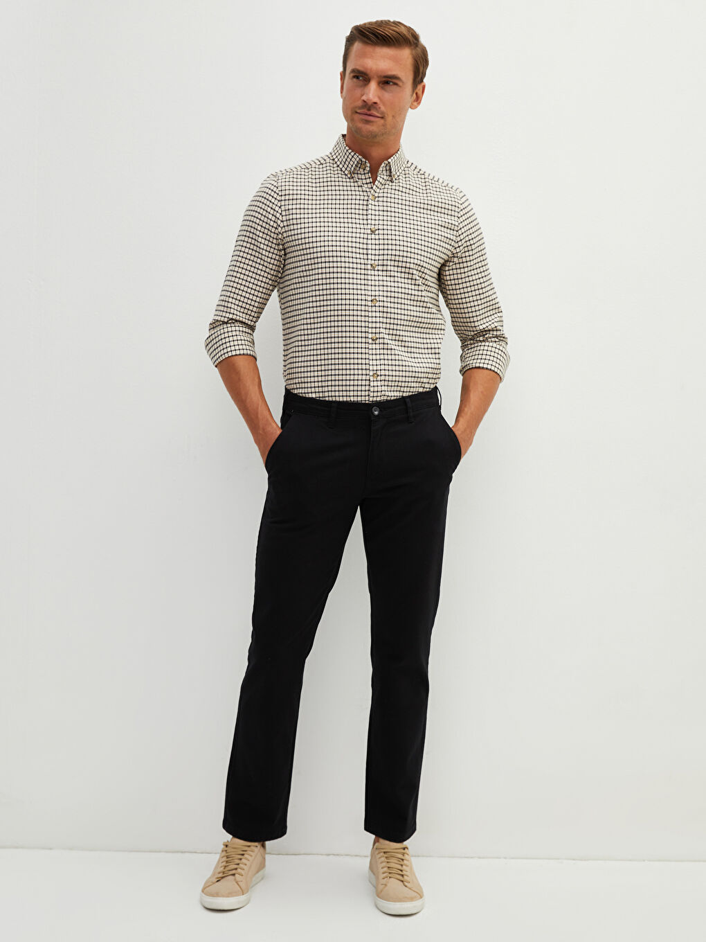 LCWAIKIKI Classic Normal Fit Gabardine Men's Chino Trousers -W11061Z8-CVL