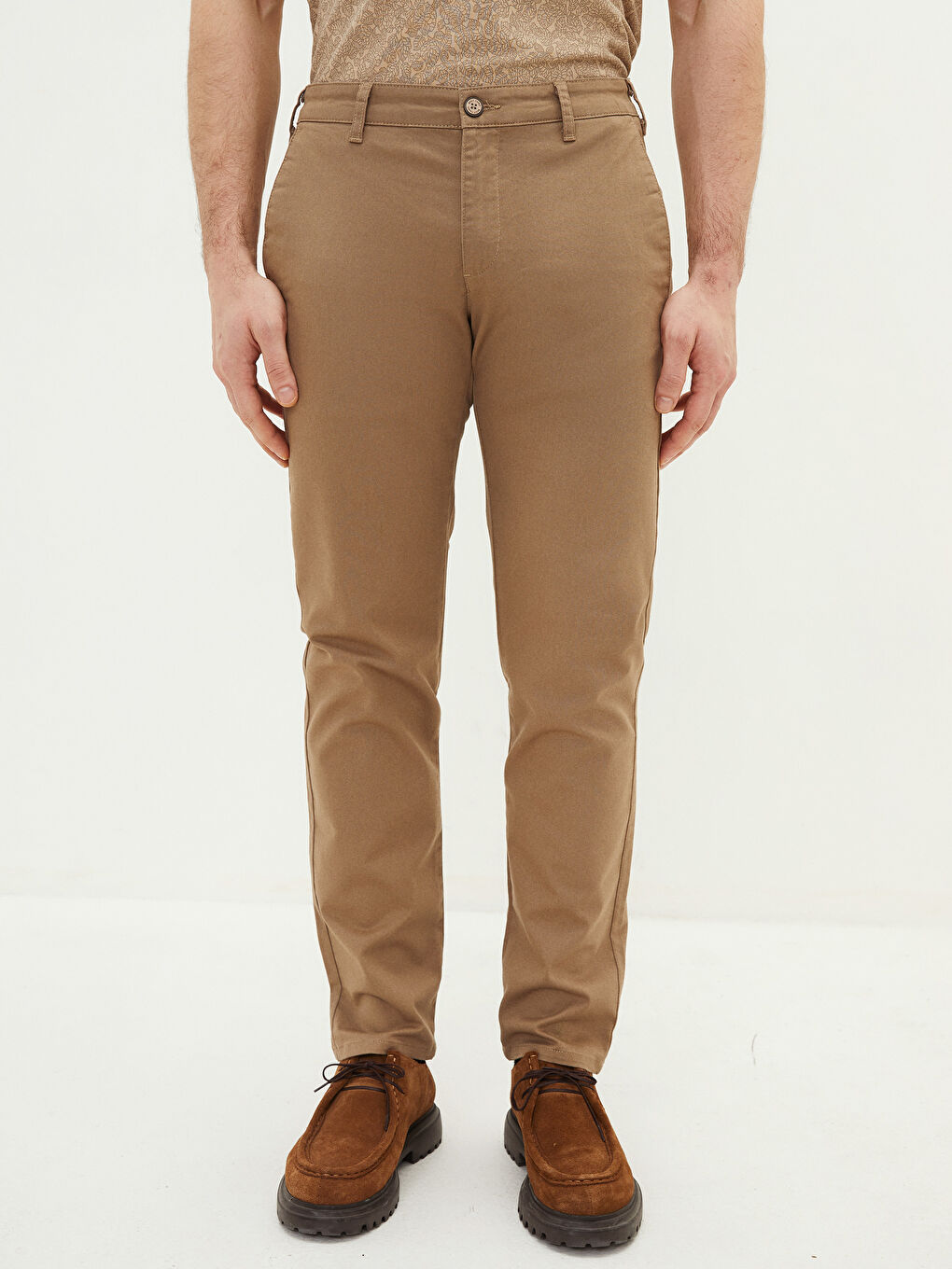 بنطلون تشينو جبردين بقصة رفيعة للرجال-2