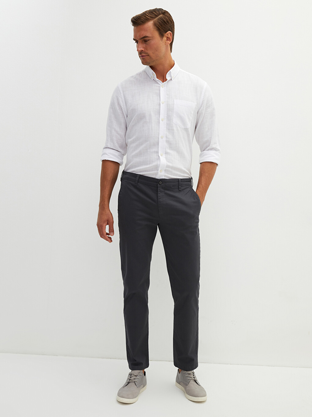Uske Gabardinske Muške Chino Pantalone-1