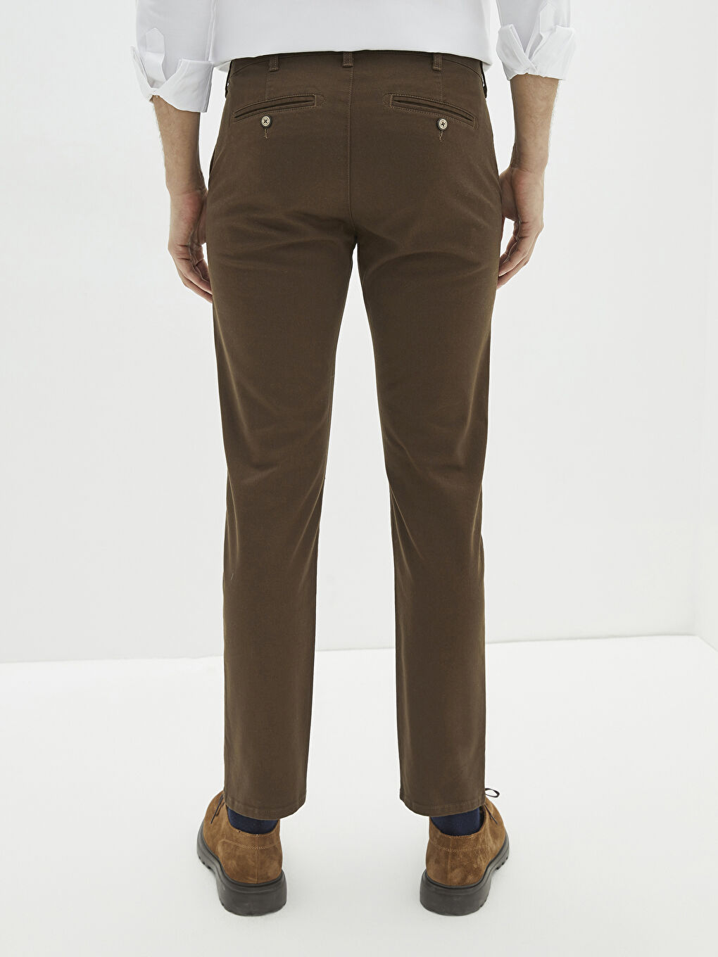 بنطلون تشينو جبردين بقصة رفيعة للرجال-4