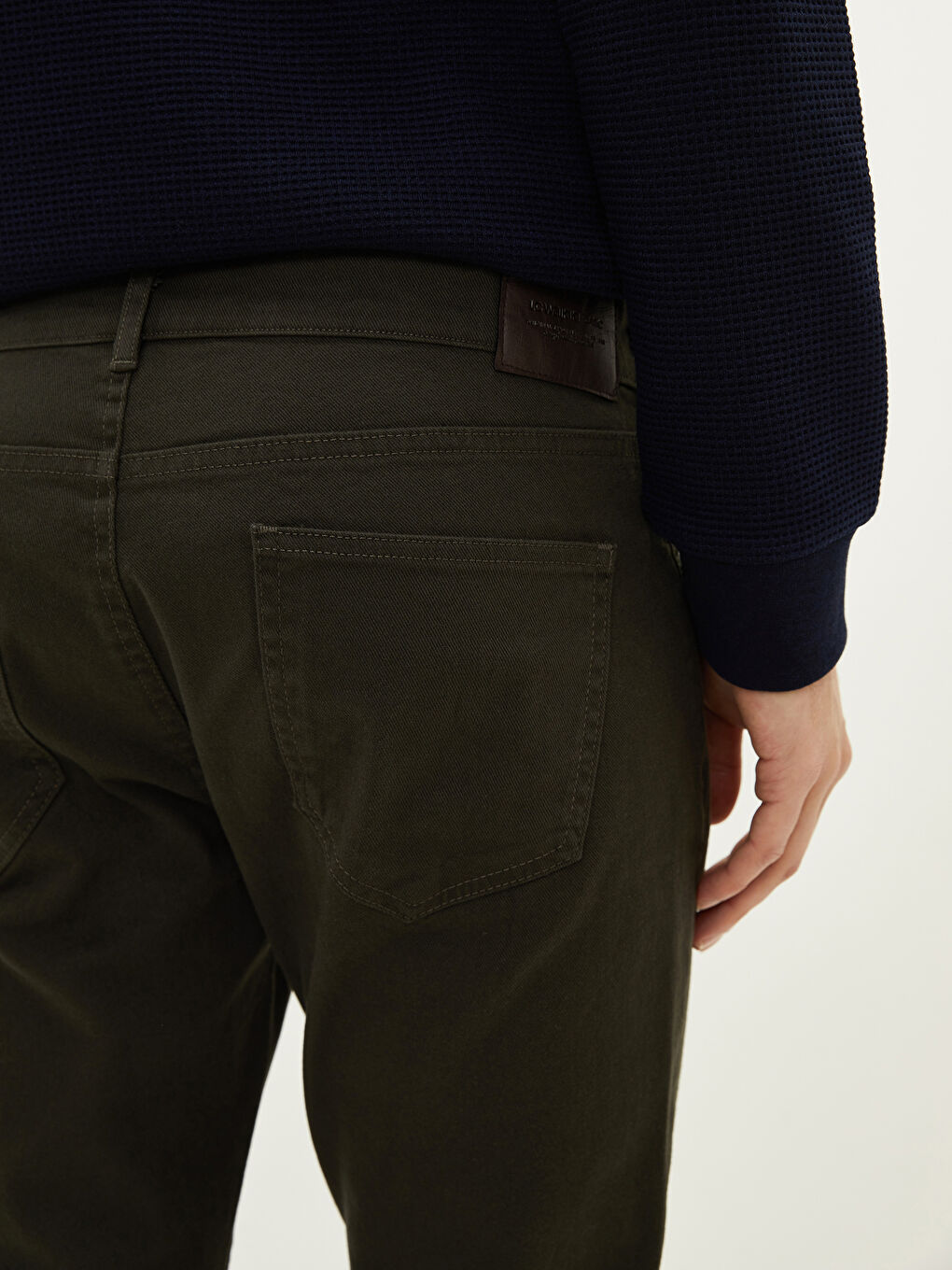 Slim Fit Gabardine Men's Chino Trousers-2