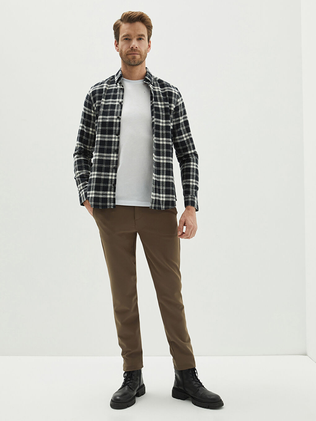 بنطلون تشينو رفيع للرجال-1