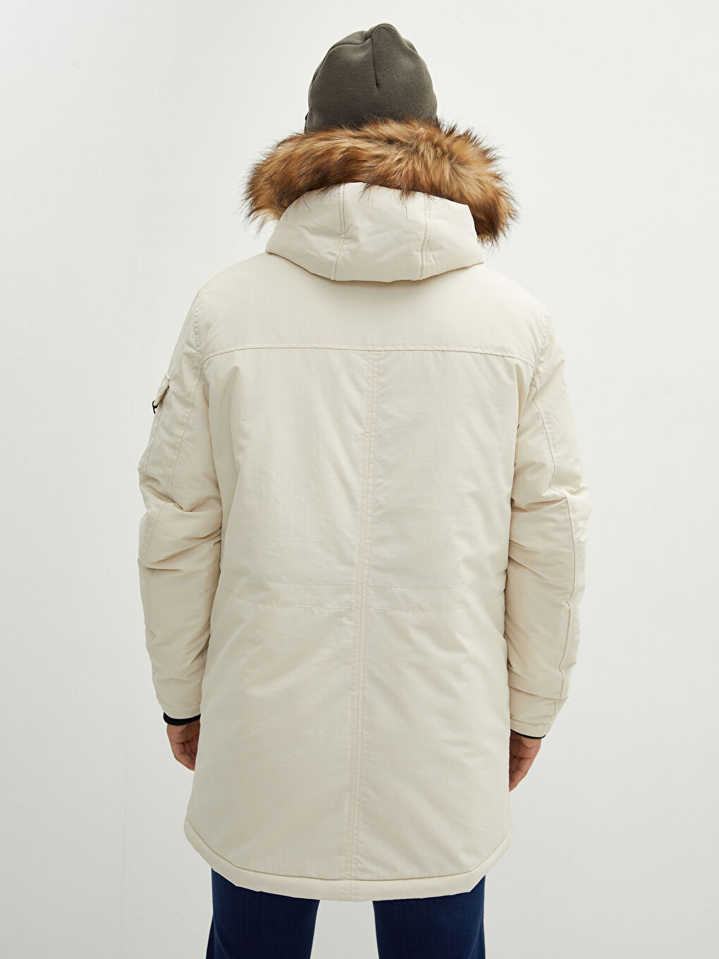 XSIDE Dicker Herren Parka mit Kapuze Standardmuster Fell -W11071Z8-HZZ
