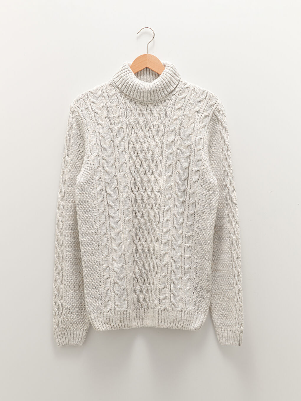 Turtleneck Long Sleeve Men's Knitwear Sweater-6