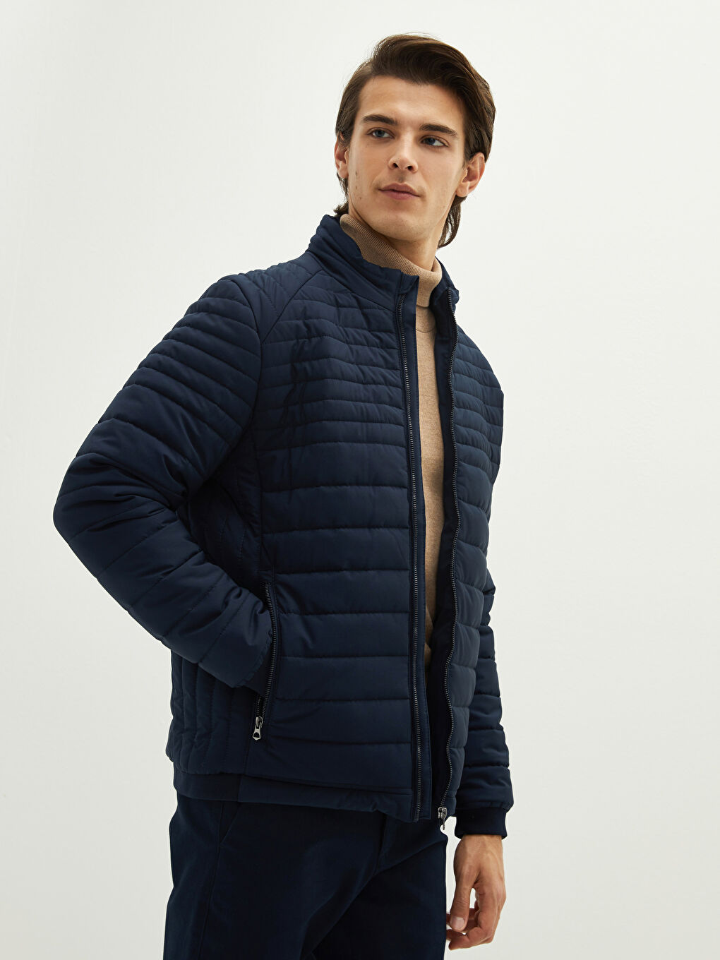 Standard Fit Funnel Neck Men's Puffer Coat