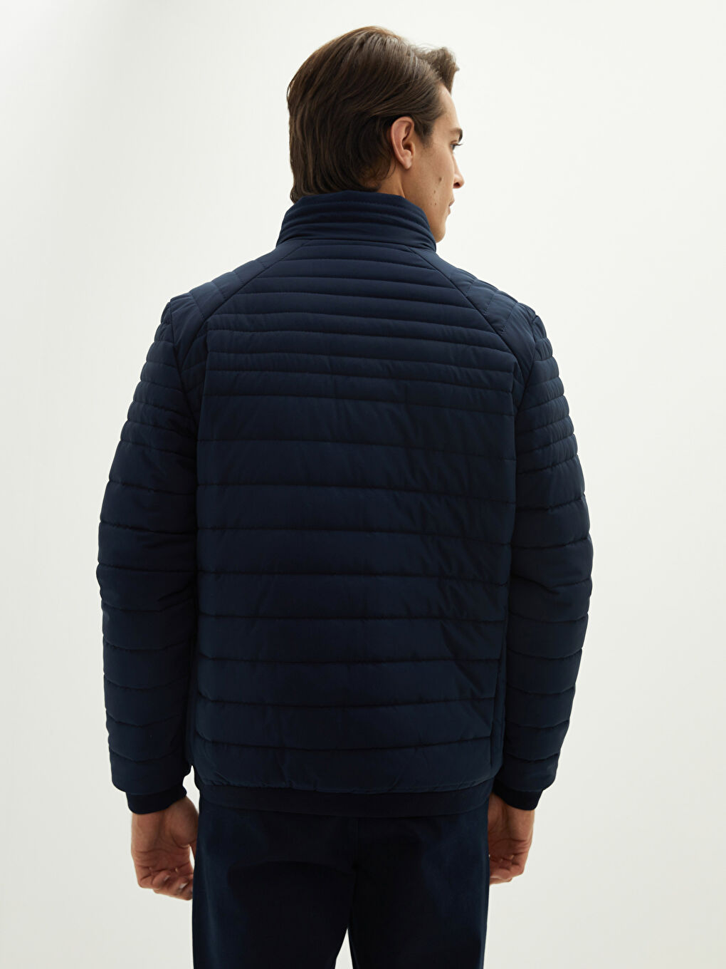 Standard Fit Funnel Neck Men's Puffer Coat-4