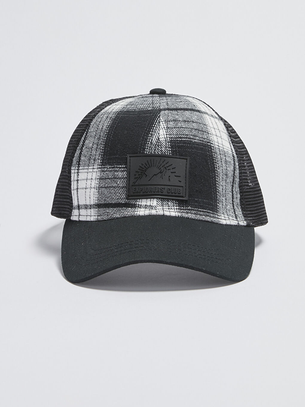 Siyah Ekose Erkek Şapka-1