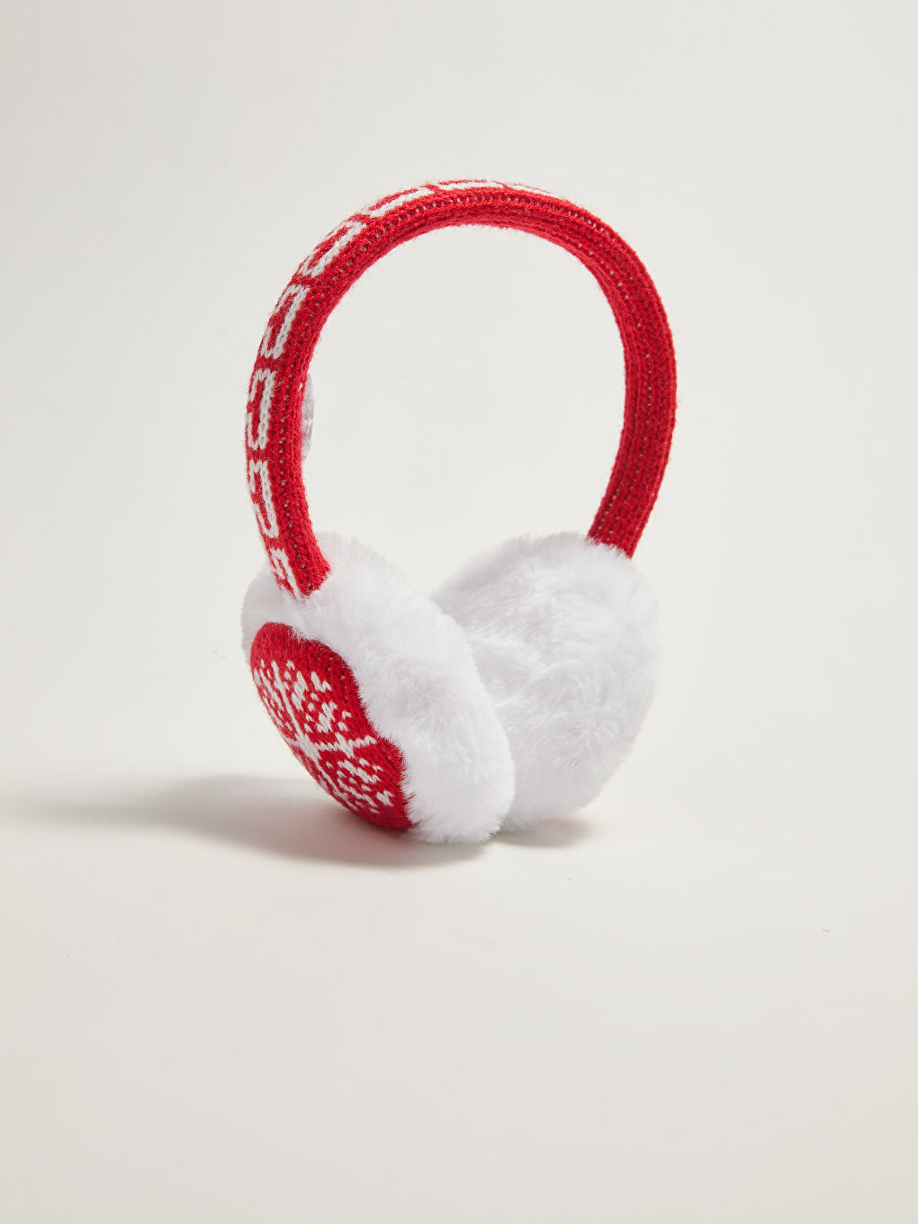 New Year Themed Plush Detailed Women's Knitwear Headphones-3